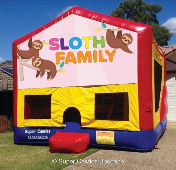 Sloth Family Medium Banner Castle