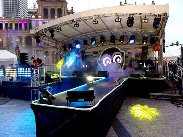 8M x 6M Stage, catwalk and DJ table